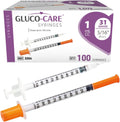 Gluco-Care 1mL Syringes 31G, 100-Count