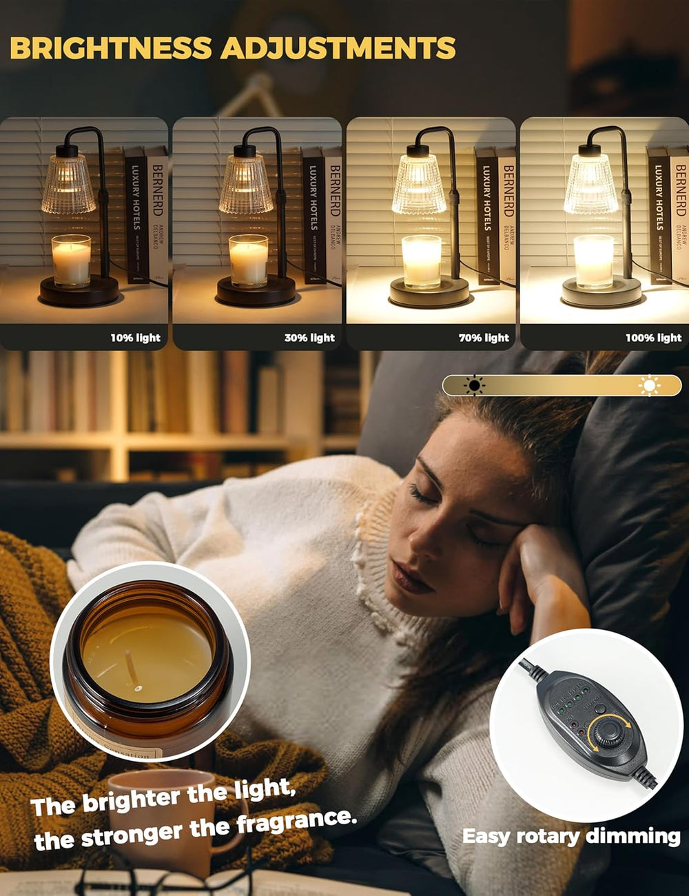 Godonlif Candle Warmer Lamp with Timer - Close-up