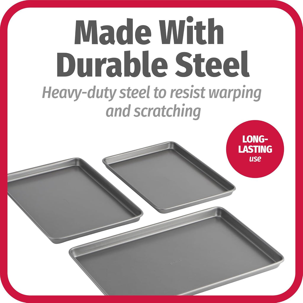 GoodCook Nonstick Baking Sheet Set, 3-Pc - In use
