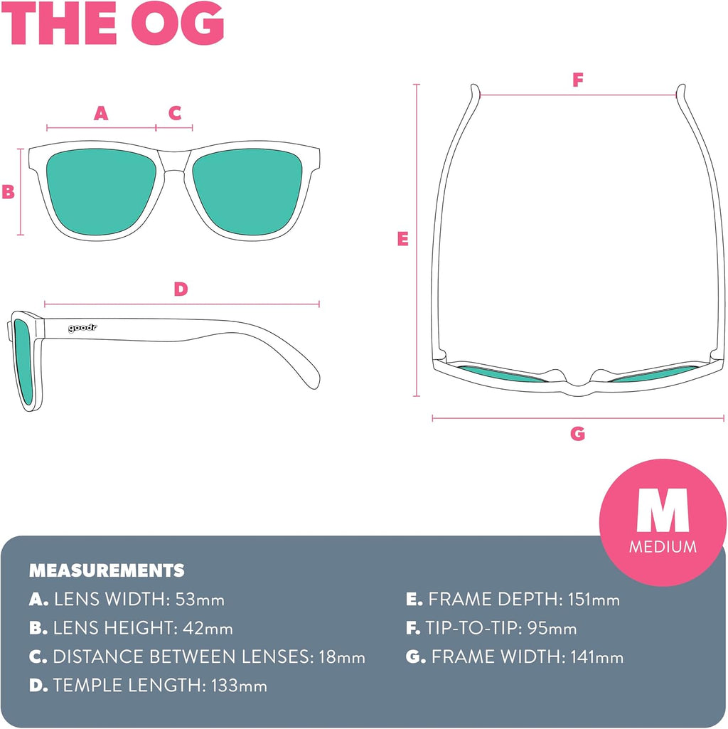 goodr OG Polarized Sunglasses, Medium - In use