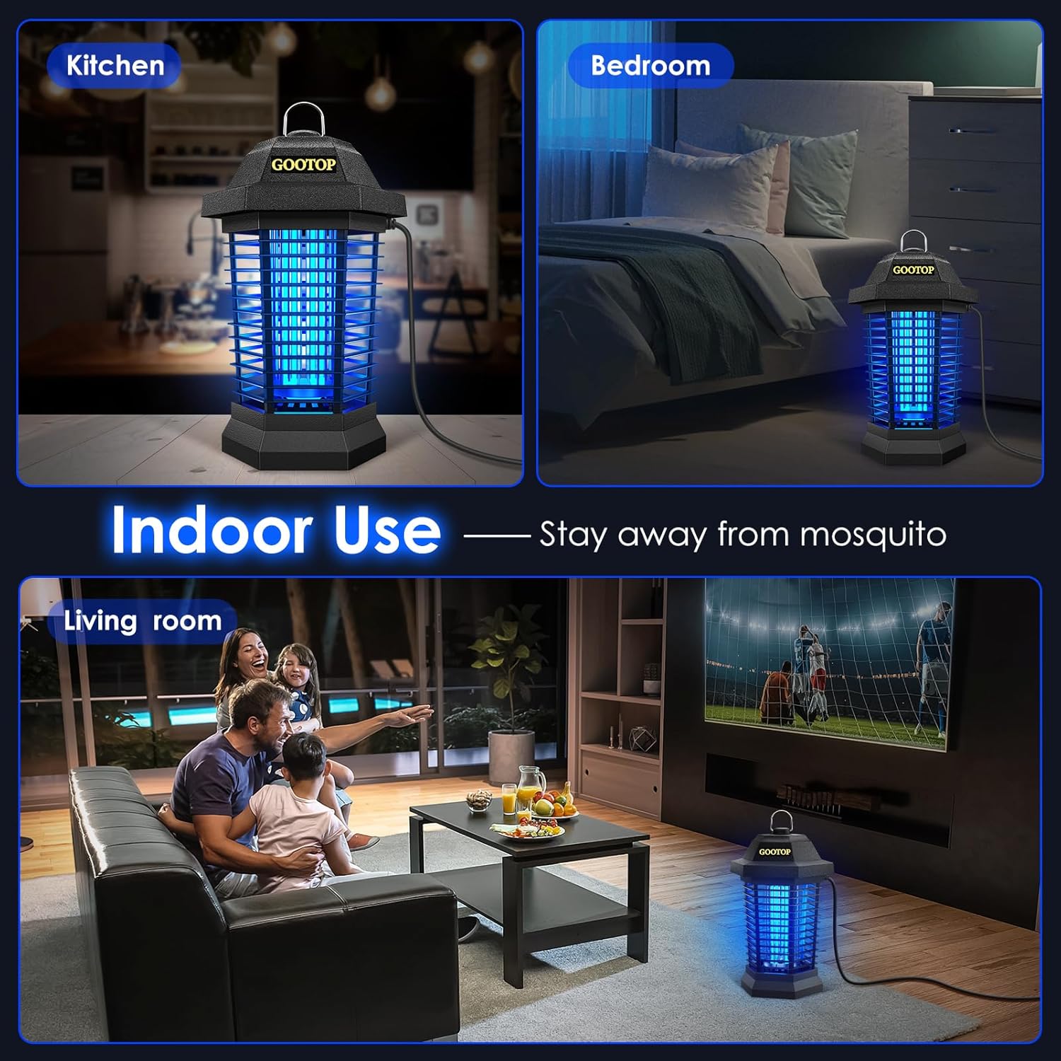 Gootop Outdoor Bug Zapper 4200V - In use