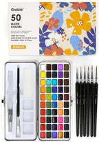 Grabie 50 Colors Watercolor Paint Set with Brush