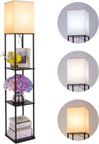 Gupuzm Floor Lamp with Shelves, Corner Design
