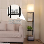 Gupuzm Floor Lamp with Shelves, Corner Design - Alternate angle