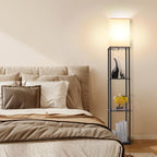 Gupuzm Floor Lamp with Shelves, Corner Design - Size reference