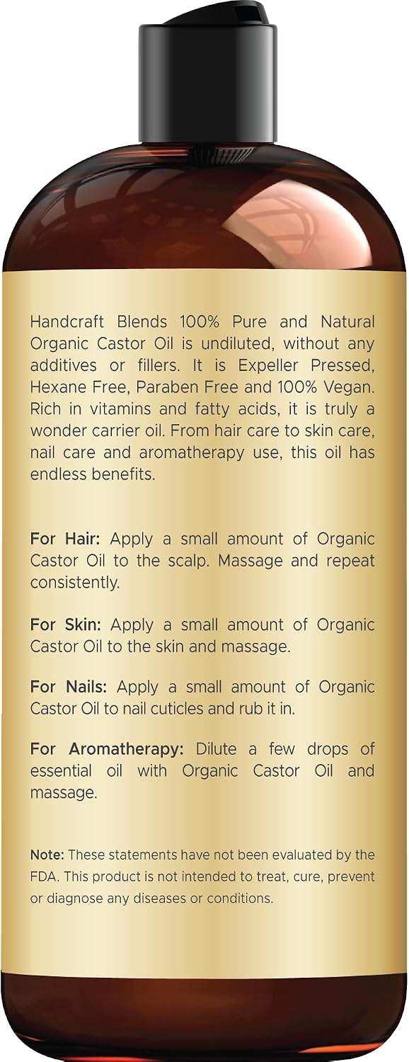 Handcraft Blends Organic Castor Oil, 16 Fl Oz - Alternate angle