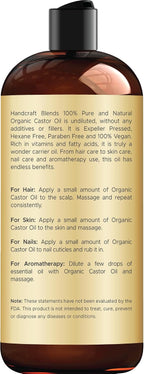Handcraft Blends Organic Castor Oil, 16 Fl Oz - Alternate angle
