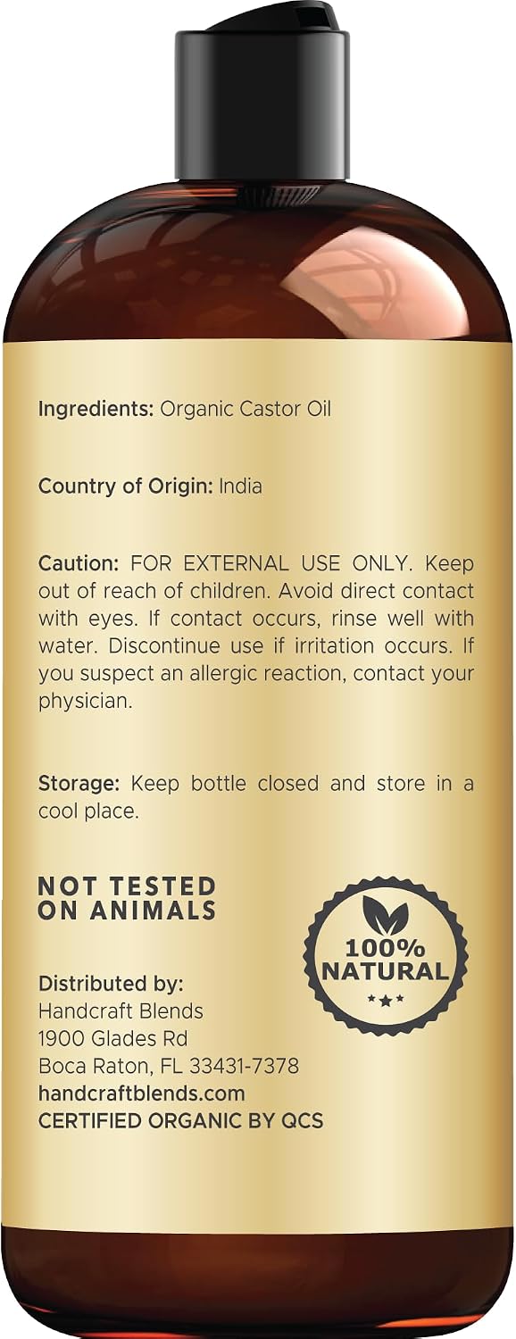 Handcraft Blends Organic Castor Oil, 16 Fl Oz - Close-up