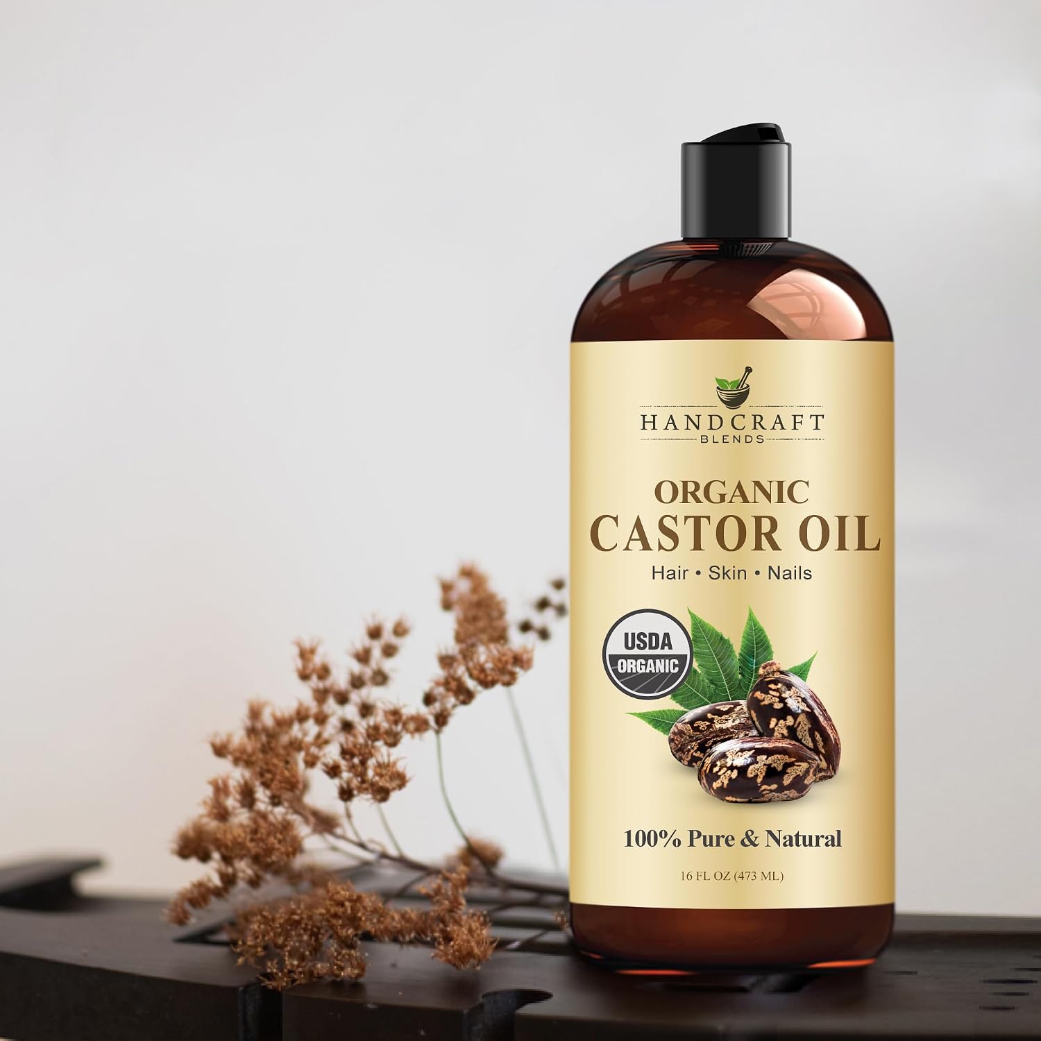 Handcraft Blends Organic Castor Oil, 16 Fl Oz - Packaging