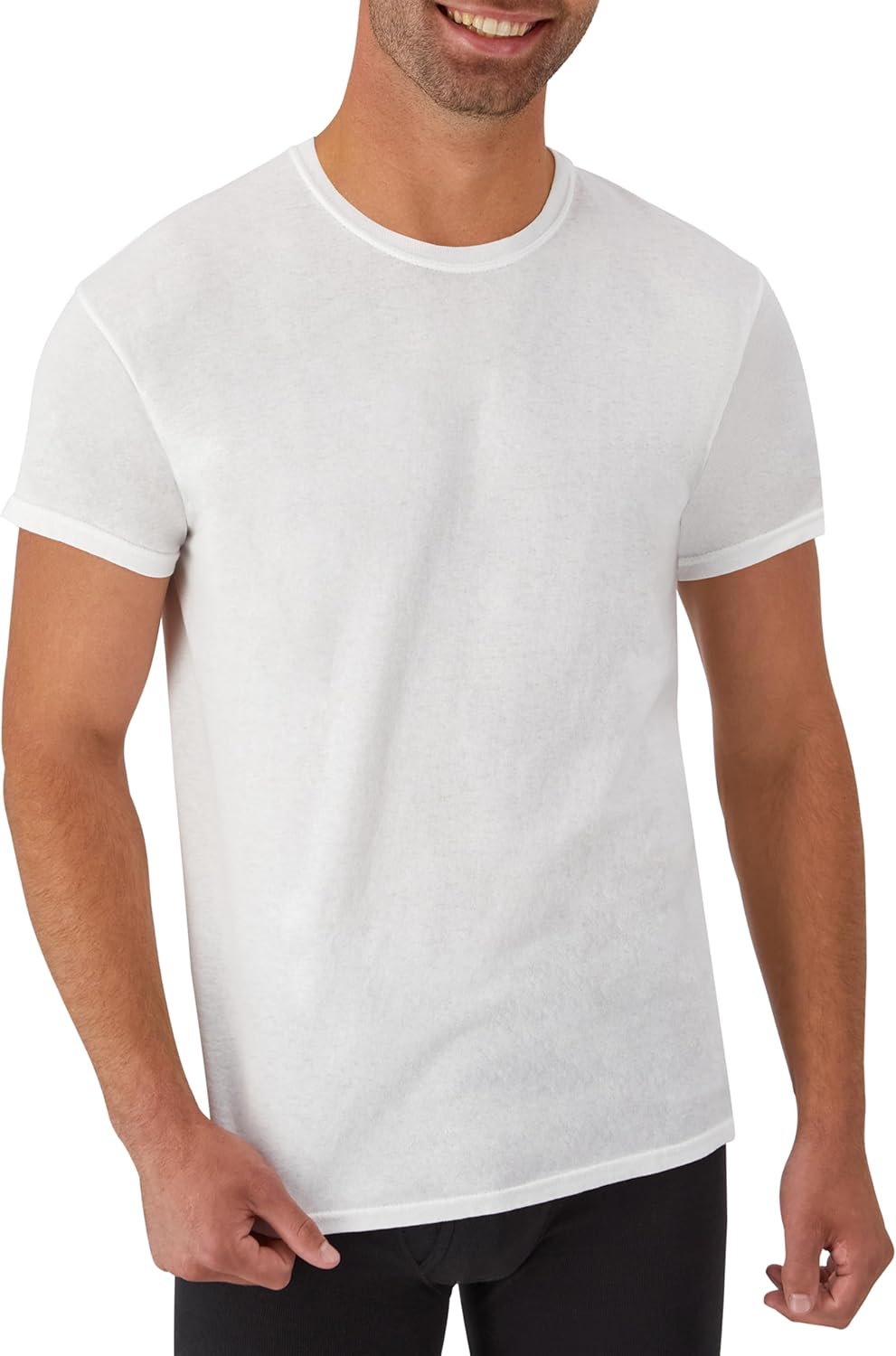 Hanes Men's Undershirt Multipack, Soft Cotton - Detail view