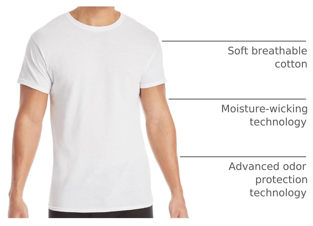 Hanes Men's Undershirt Multipack, Soft Cotton - Size reference