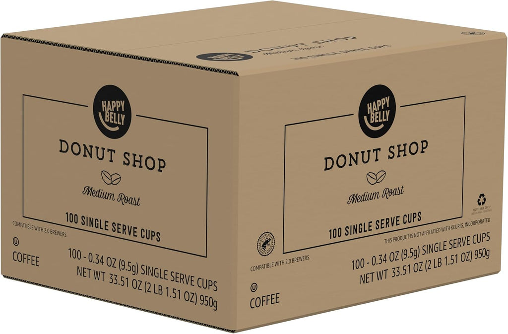 Happy Belly Medium Roast Coffee Pods, 100 Ct - Size reference