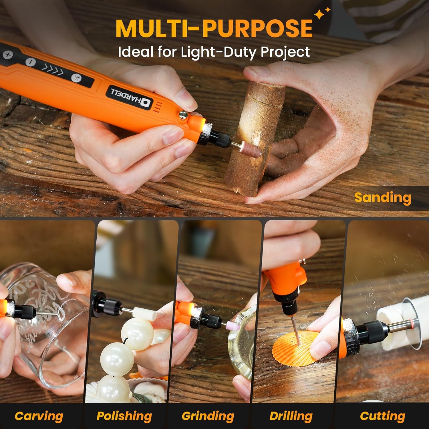 Hardell Mini Cordless Rotary Tool Kit - Packaging