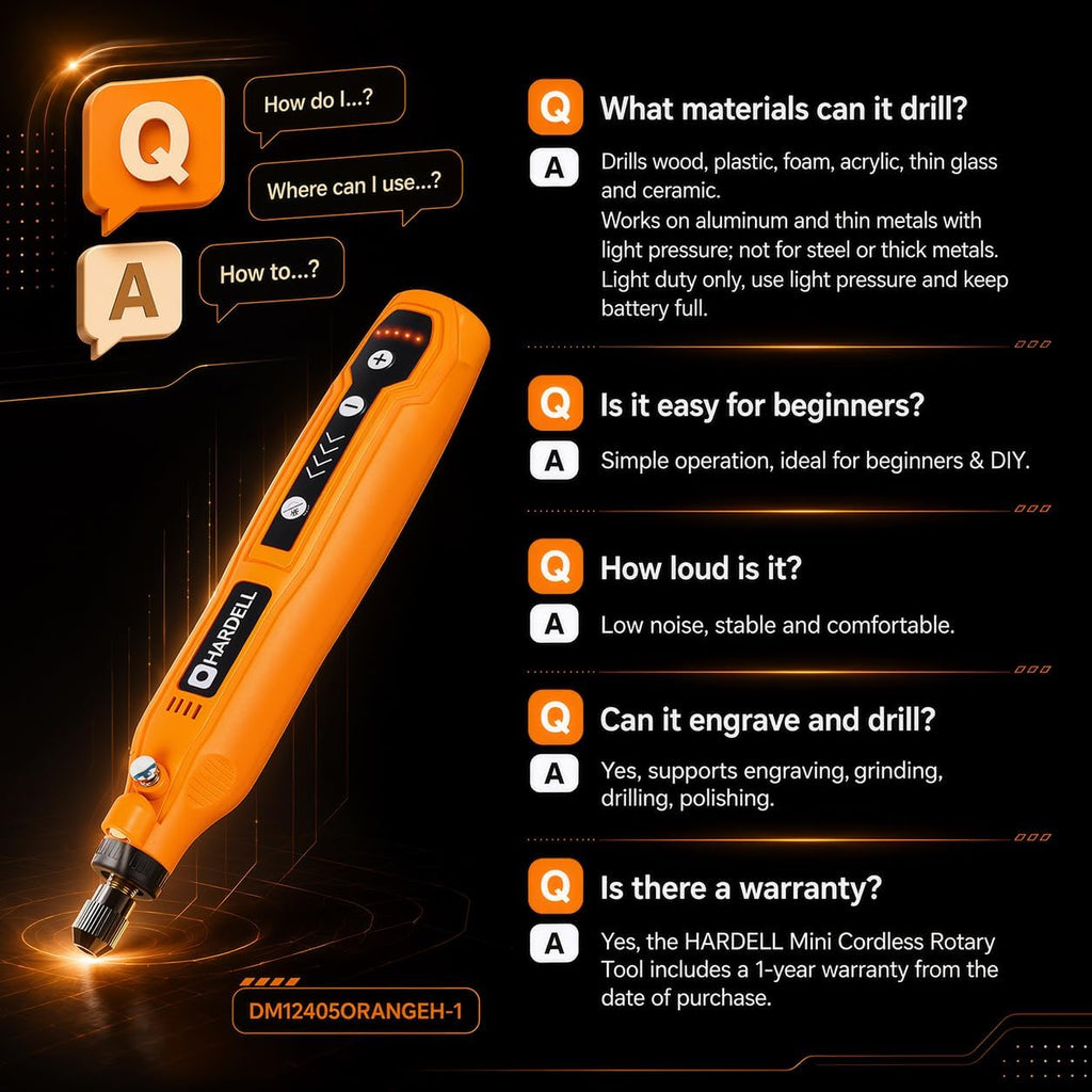 Hardell Mini Cordless Rotary Tool Kit - Additional view