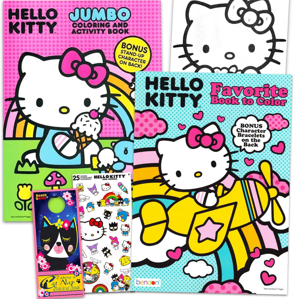 Arikit Hello Kitty Coloring Book Bundle Ages 4-8