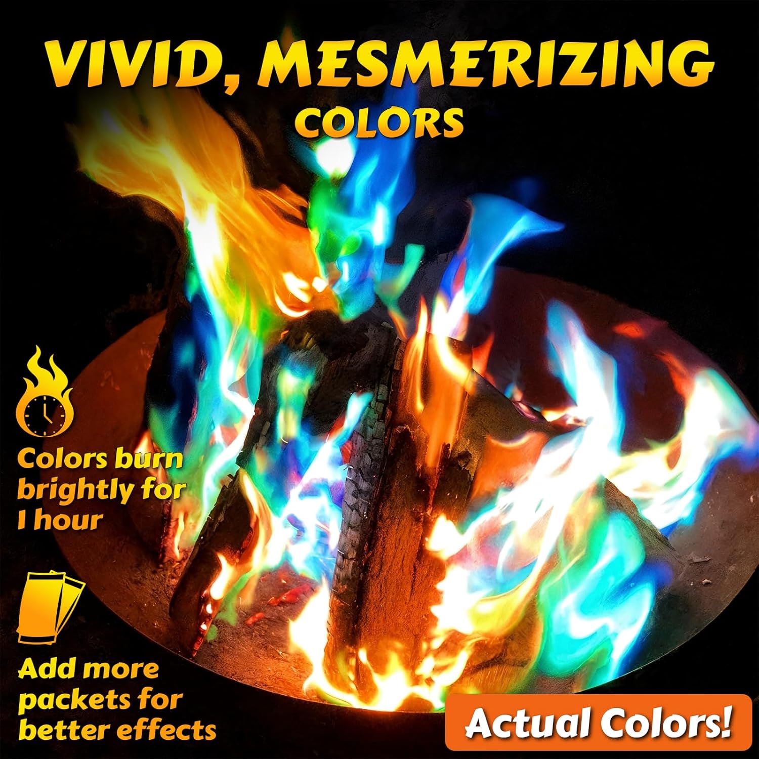 HGD Fire Color Changing Packets 6 Pack - Detail view