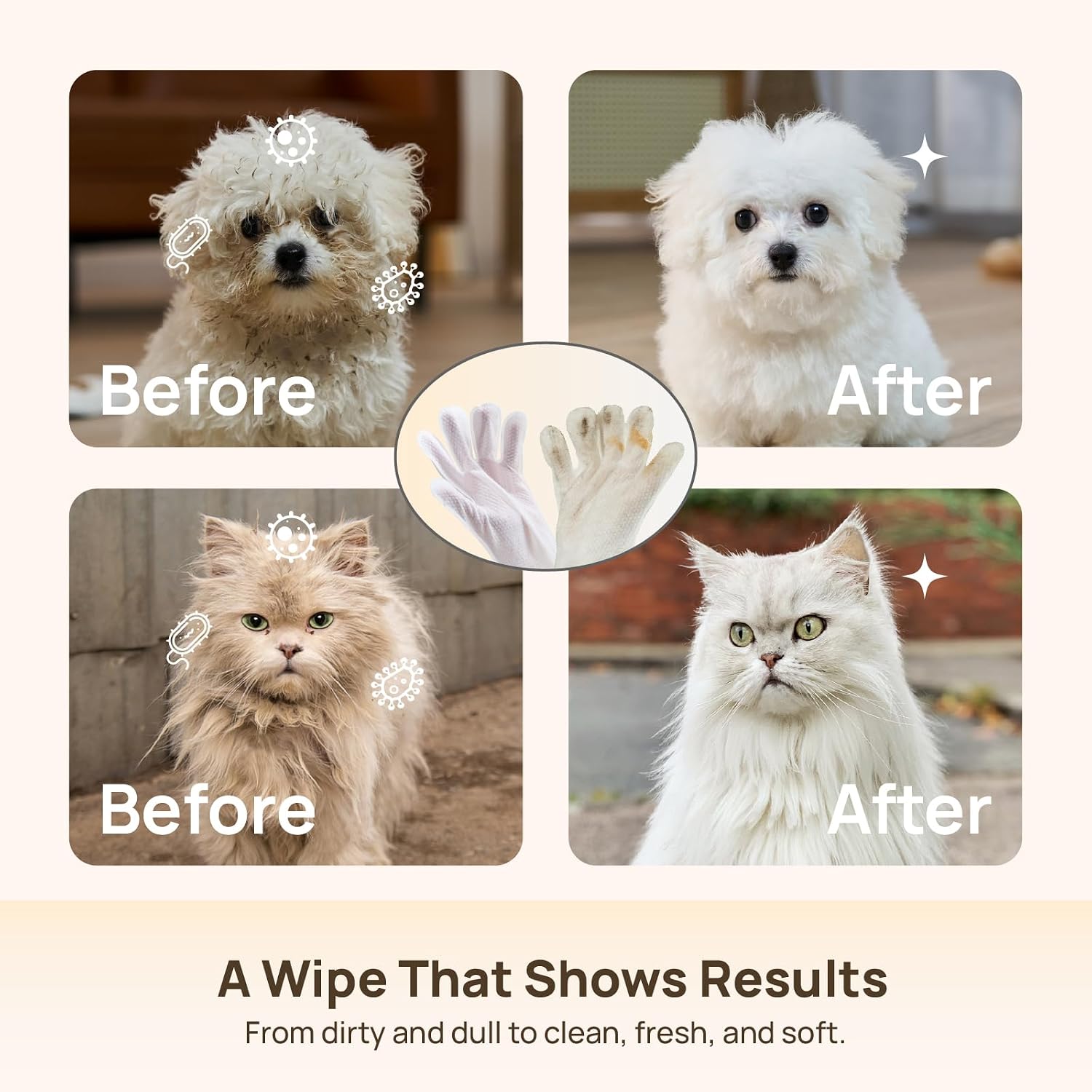 HICC Pet Deodorizing Glove Wipes - Packaging