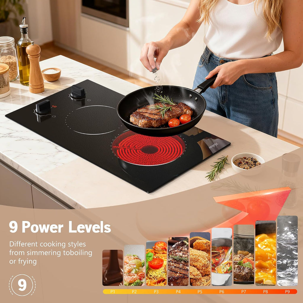 Hobsir 2 Burner Electric Cooktop 110V - Packaging