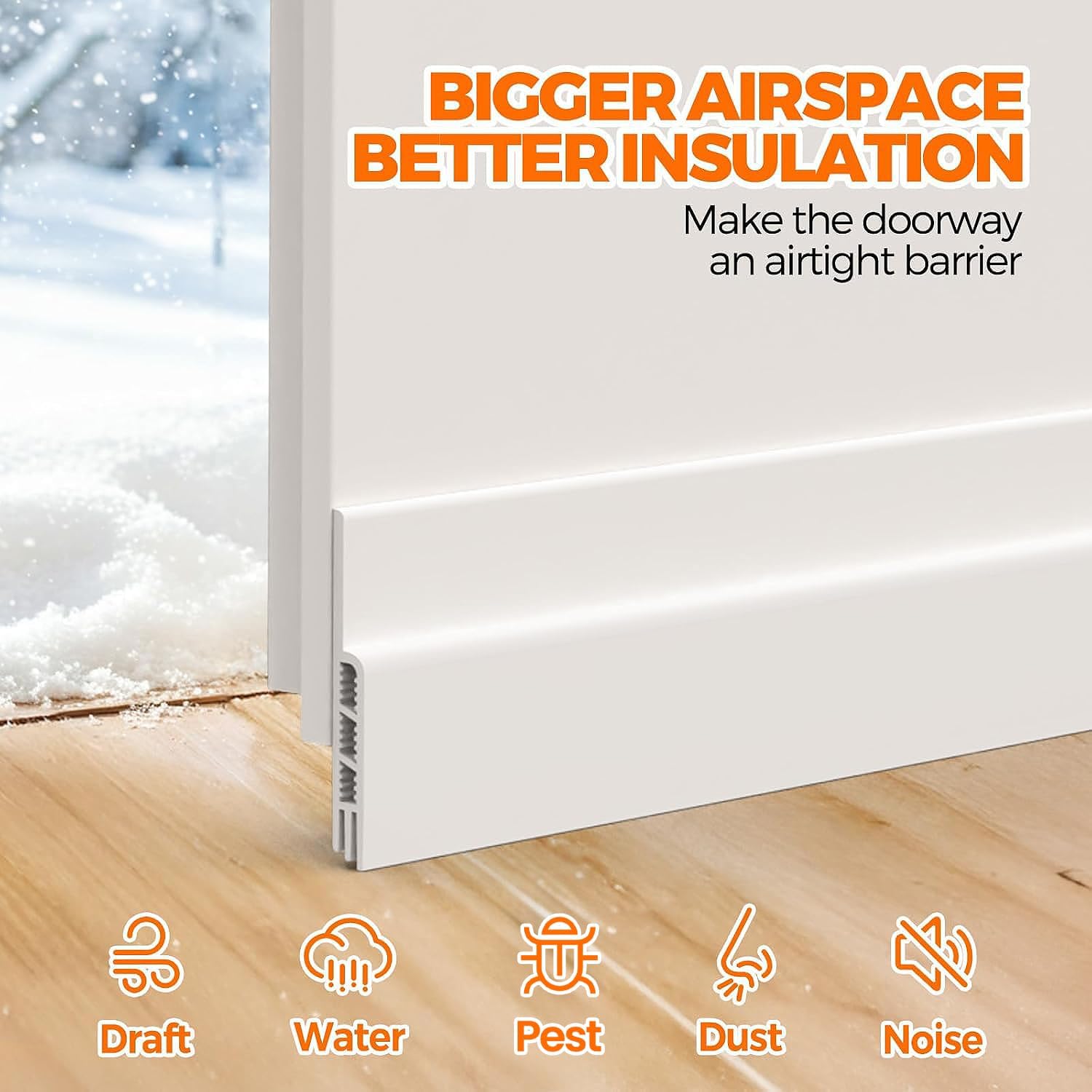 Holikme Under Door Draft Stopper - Detail view