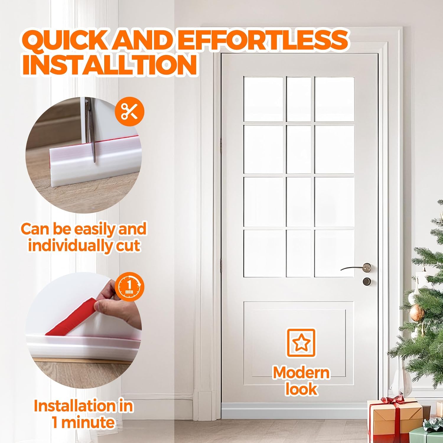 Holikme Under Door Draft Stopper - In use