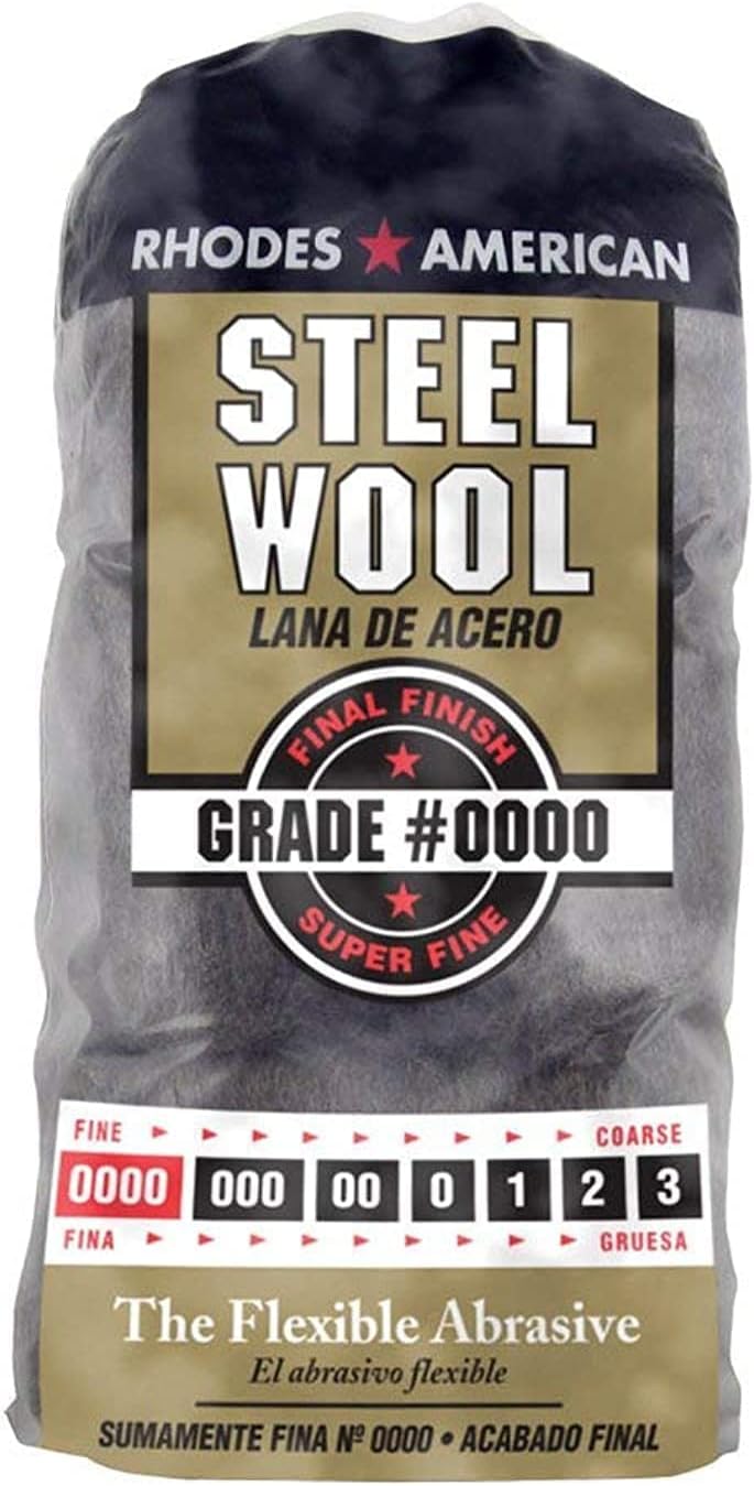 Homax Steel Wool Pads Grade 0000, 12 Ct