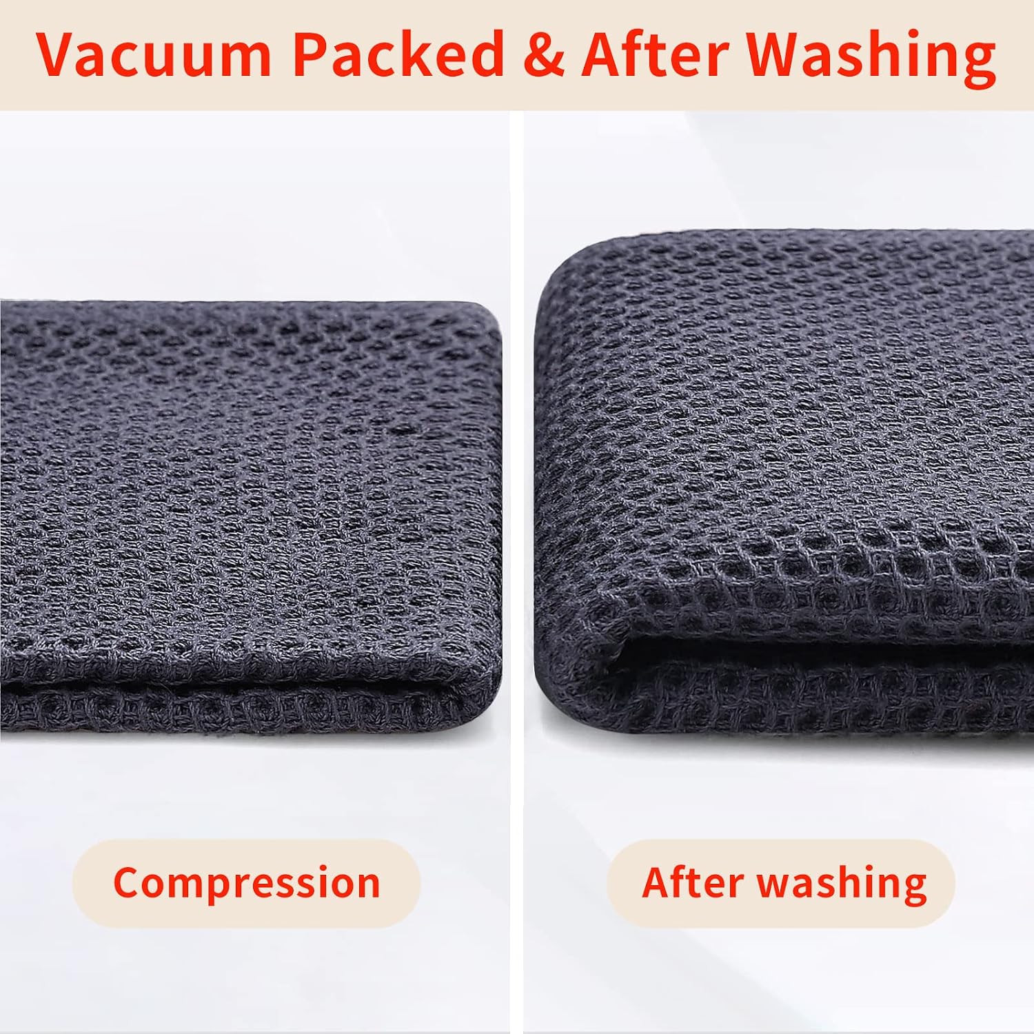 Homaxy Cotton Waffle Weave Dish Cloths 6-Pk - Packaging
