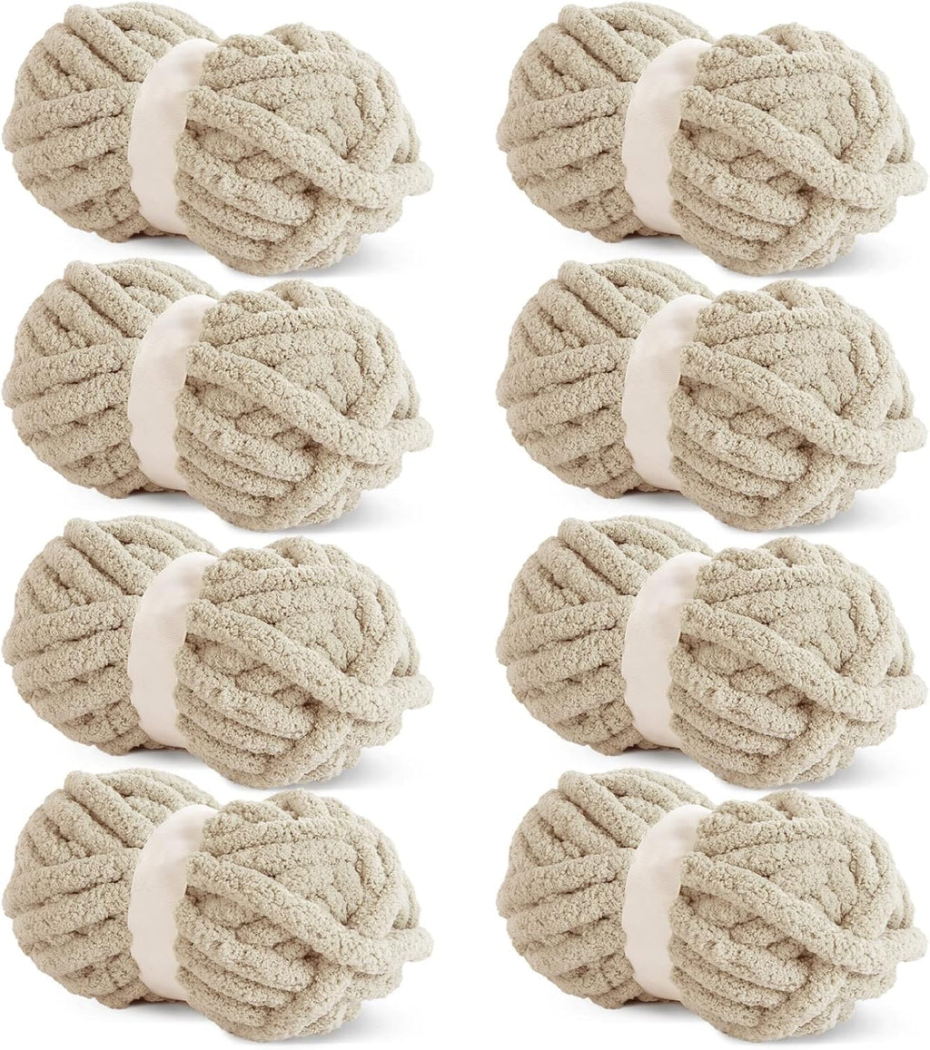 Hombys Khaki Chunky Chenille Yarn