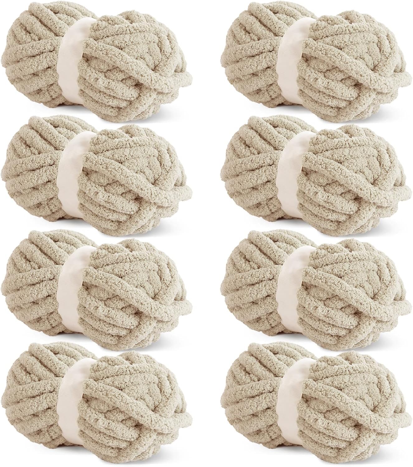 Hombys Khaki Chunky Chenille Yarn