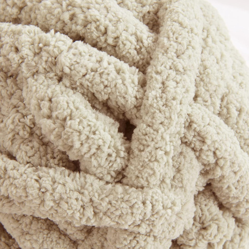 Hombys Khaki Chunky Chenille Yarn - Additional view