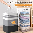 HomeHacks 2 Pack Large Laundry Baskets - Size reference
