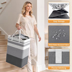 HomeHacks 2 Pack Large Laundry Baskets - In use