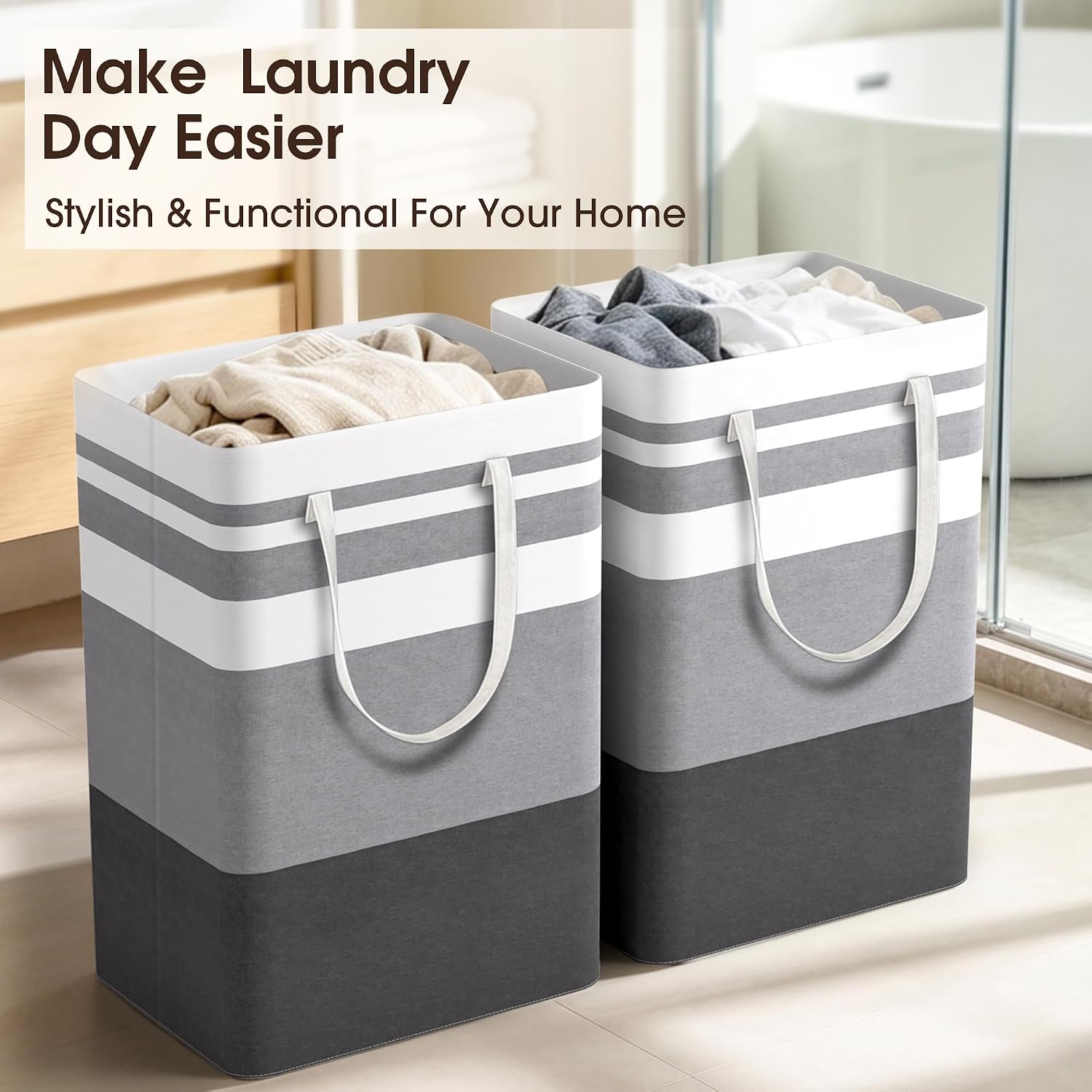 HomeHacks 2 Pack Large Laundry Baskets - Packaging