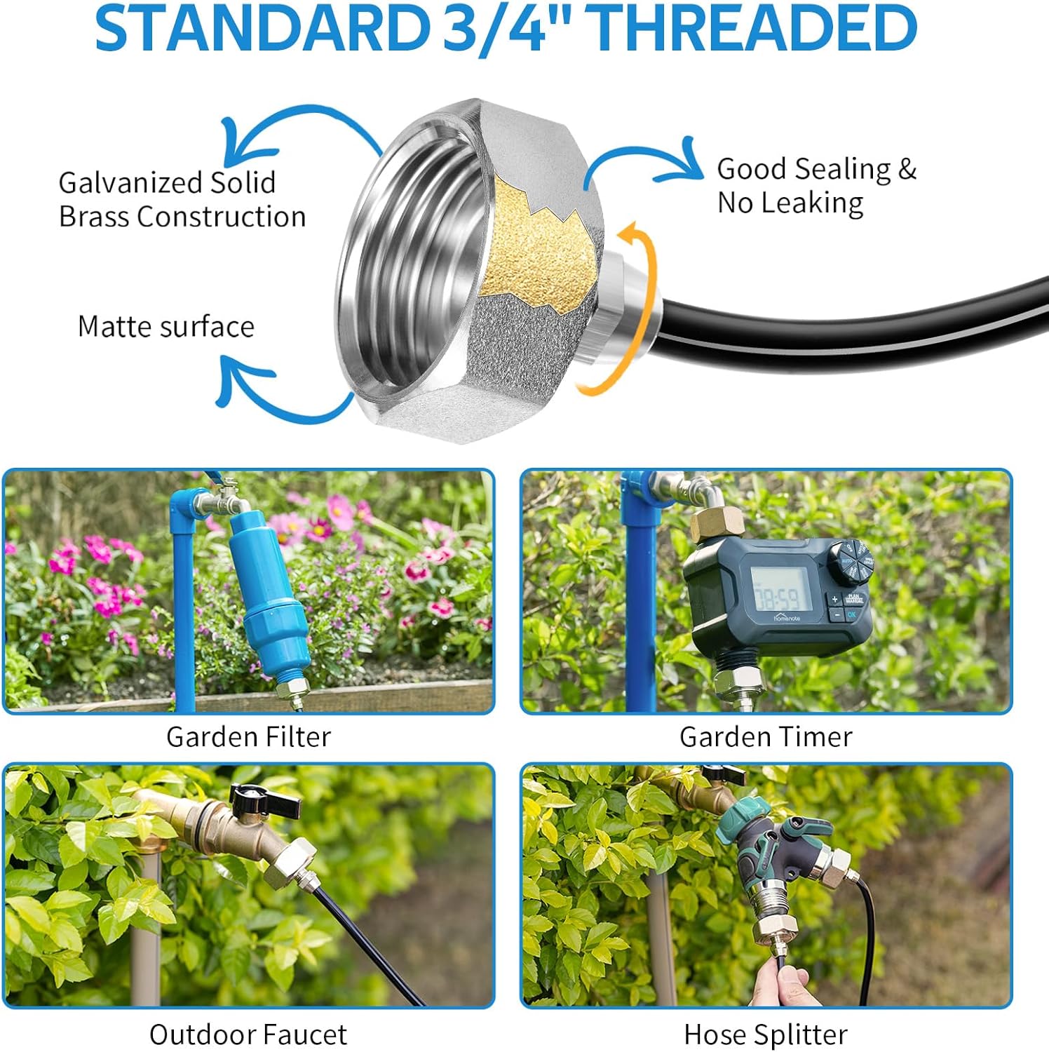 HOMENOTE Misting Cooling System 26FT 7 Nozzles - Alternate angle