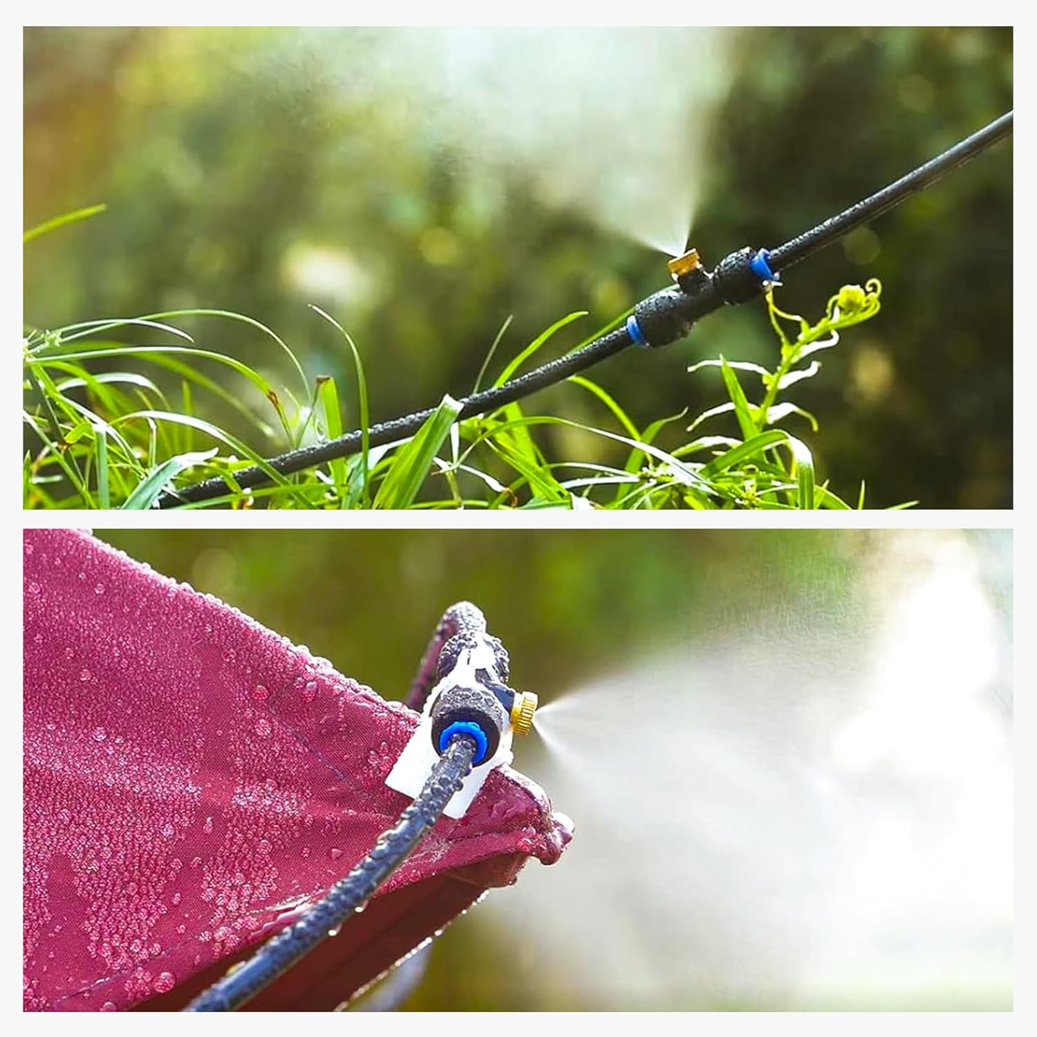 HOMENOTE Misting Cooling System 26FT 7 Nozzles - Close-up