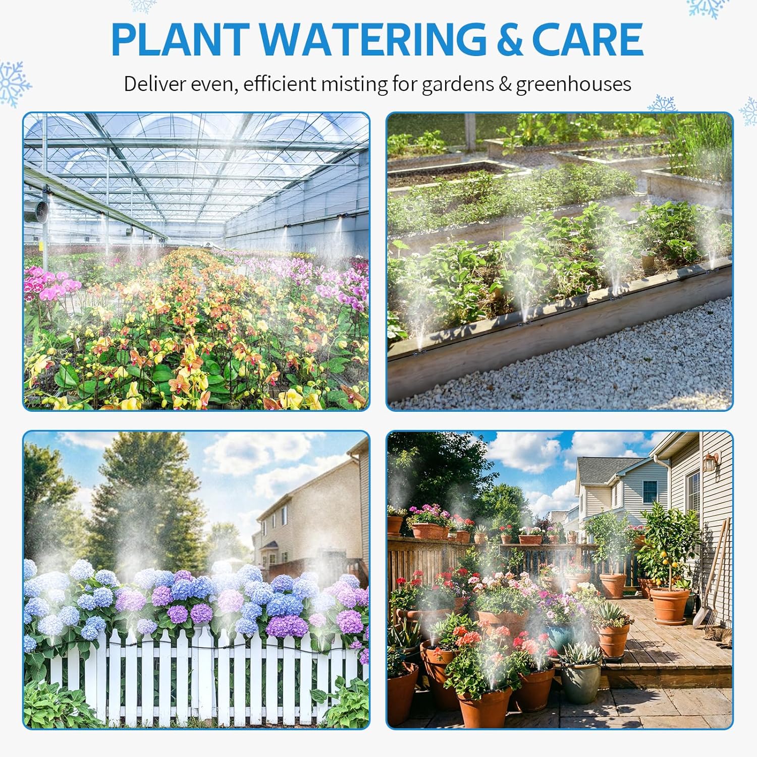 HOMENOTE Misting Cooling System 26FT 7 Nozzles - In use