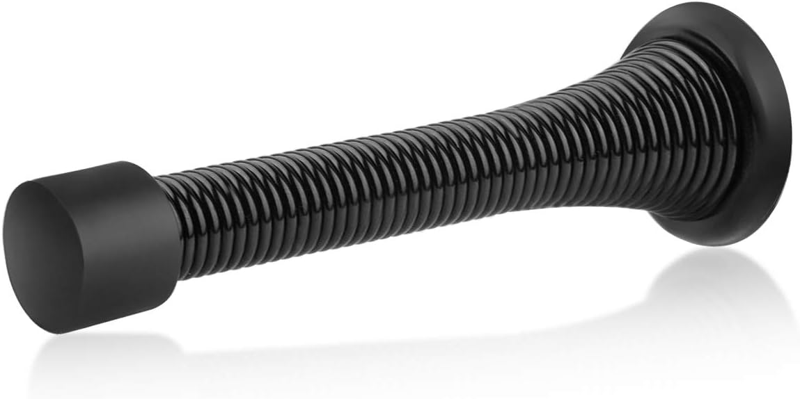 HOMOTEK 12 Pack Black Spring Door Stops