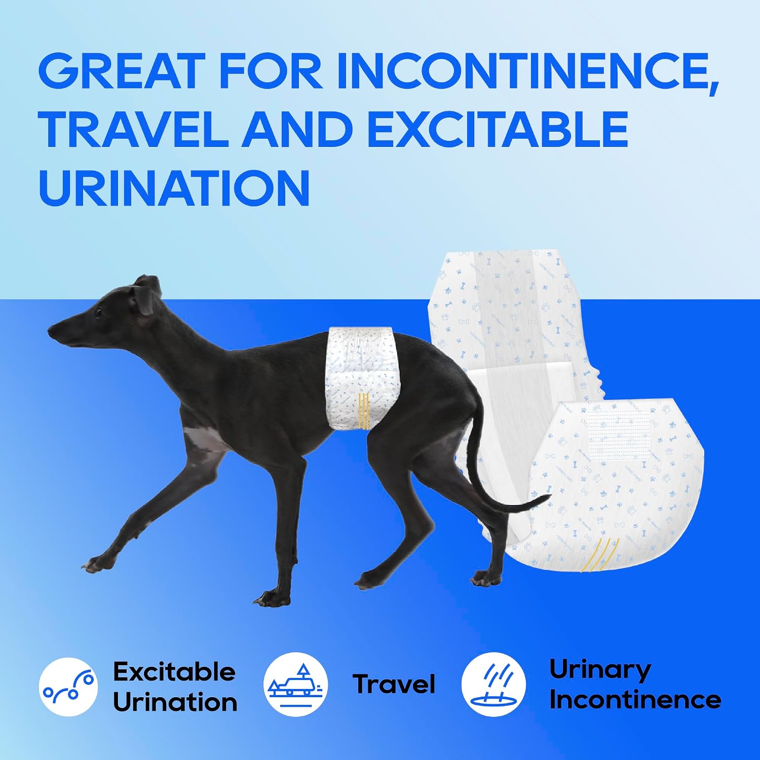 All-Absorb A26 Male Dog Wraps, 50 Count, Small - Feature highlight