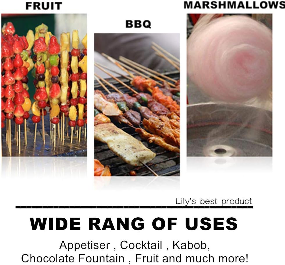 HOPELF 6 Inch Natural Bamboo Skewers - Packaging