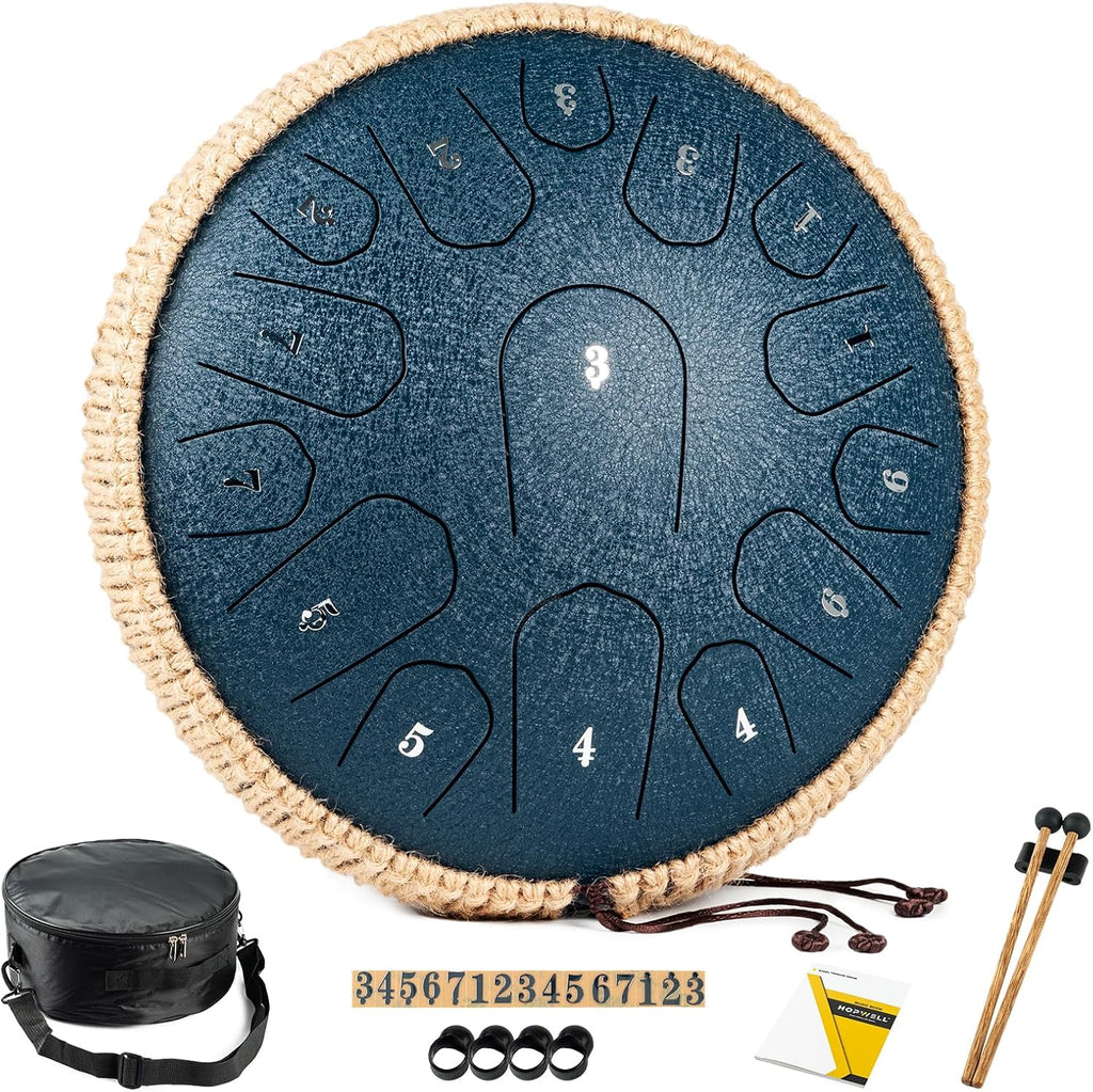 HOPWELL 13 Inch Steel Tongue Drum, D Major