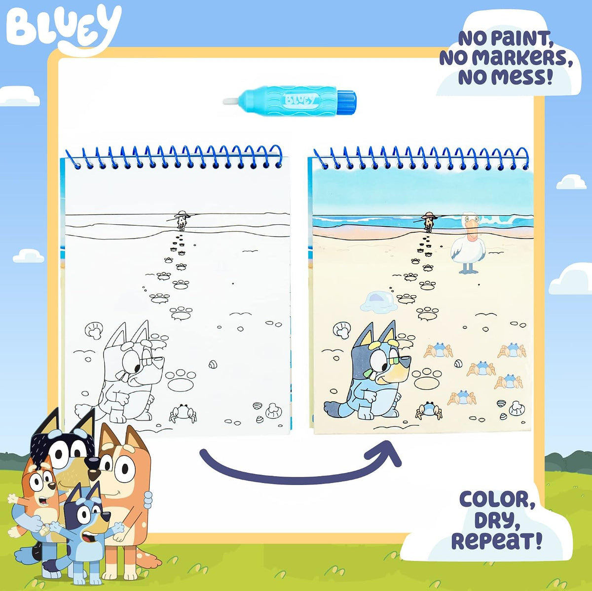 Horizon Group USA Bluey Aqua Art Pages - Detail view