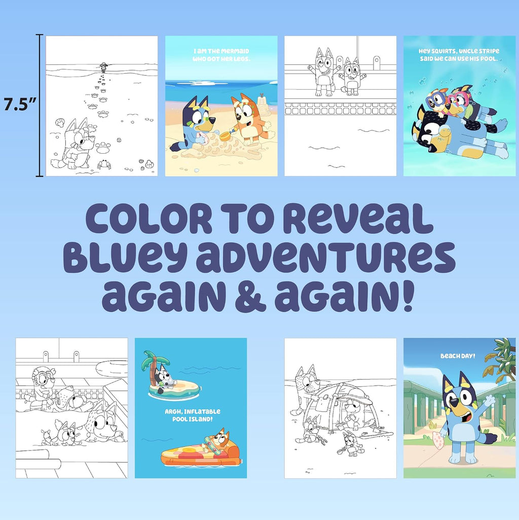 Horizon Group USA Bluey Aqua Art Pages - Size reference