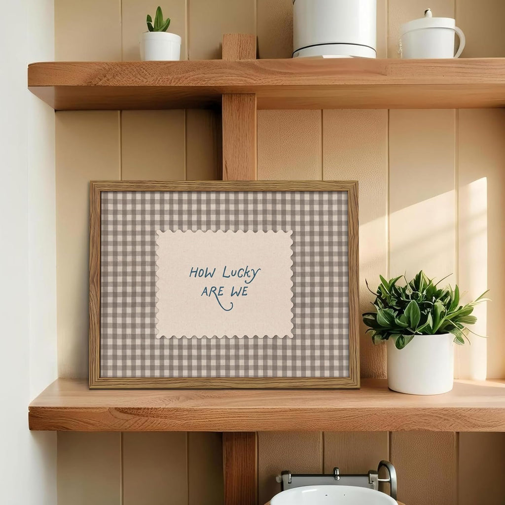 WLHARTT How Lucky Are We Wall Art, 12x16 - Detail view