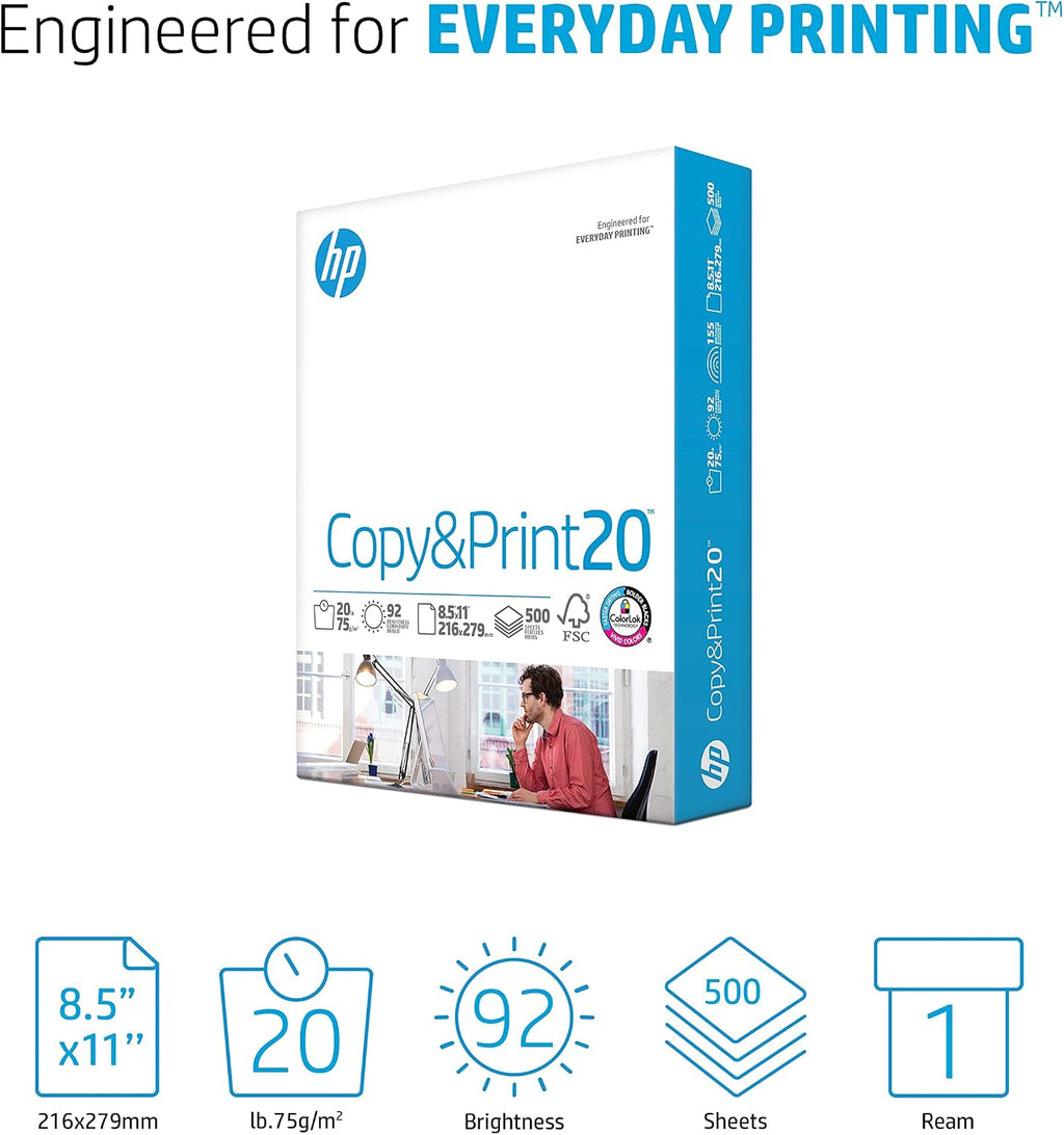 HP Papers Printer Paper, 8.5 x 11, 500 Sheets - Detail view