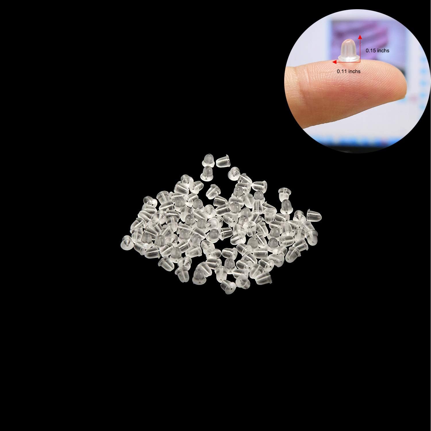 iBayam Silicone Earring Backs, 1200 Pcs - Detail view