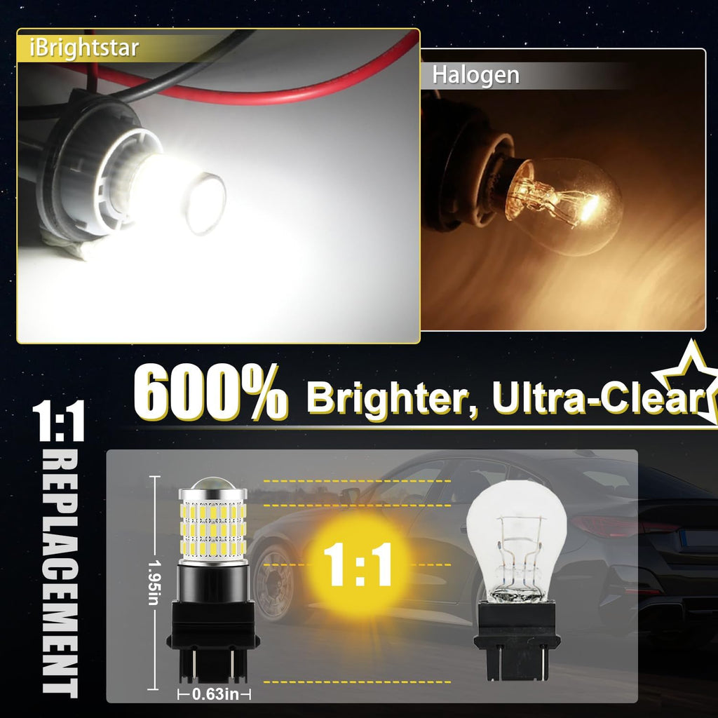 iBrightstar 3157 4157 3156 LED Bulb White, 2 Pack - Detail view