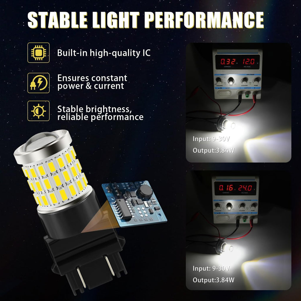 iBrightstar 3157 4157 3156 LED Bulb White, 2 Pack - Close-up