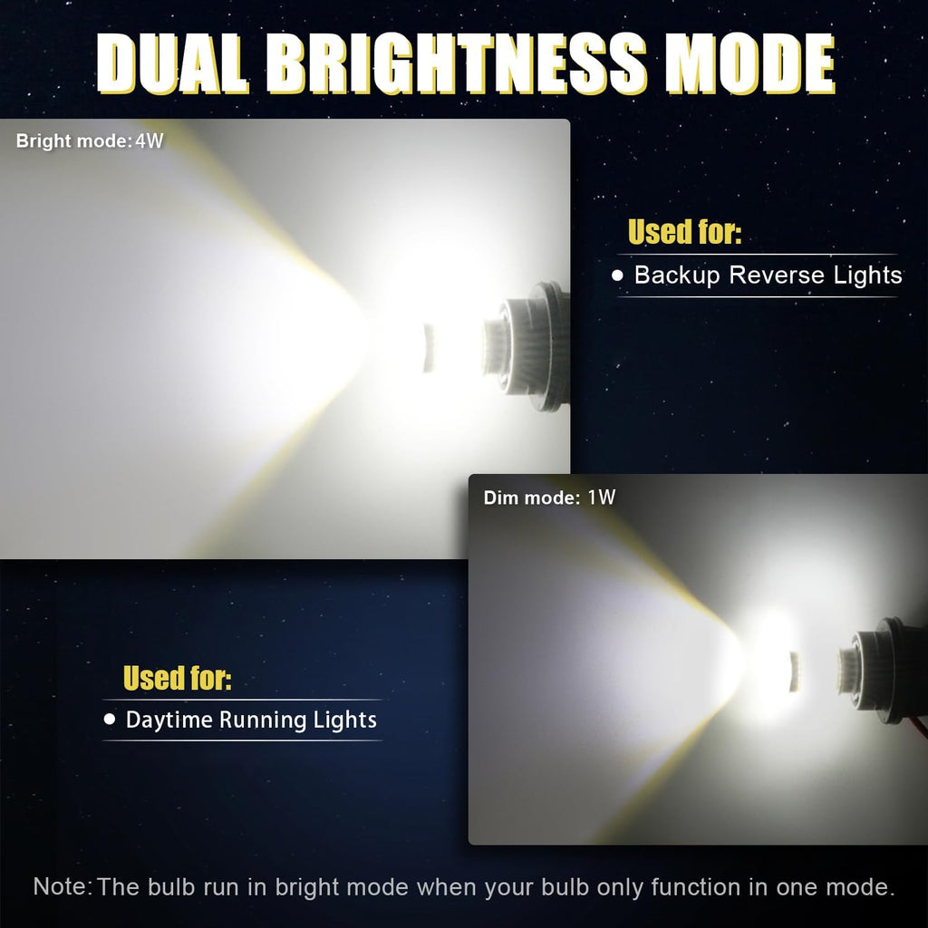 iBrightstar 3157 4157 3156 LED Bulb White, 2 Pack - Size reference