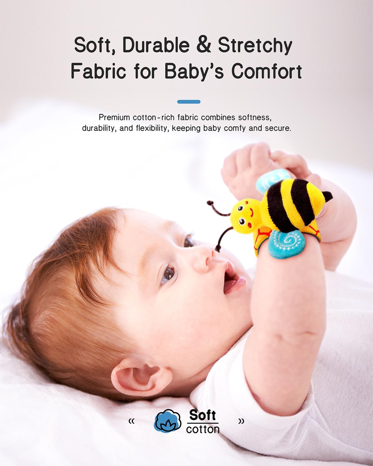 Infinno Baby Wrist Rattle & Foot Finder Set - Detail view