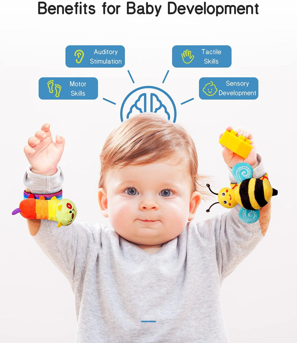 Infinno Baby Wrist Rattle & Foot Finder Set - Close-up