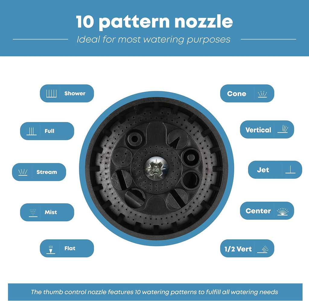 INNAV8 Garden Hose Nozzle, 10 Patterns - Alternate angle